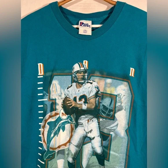 Vintage 1996 Dan Marino Miami Dolphins Single Stitch T Shirt Men’s 2XL USA - Picture 6 of 16